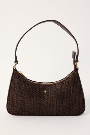 Peta + Jain Josee Shoulder Bag Choc Raffia