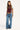 Rusty Andy Super Low Rise Wide leg jean Blasted Middy Blue