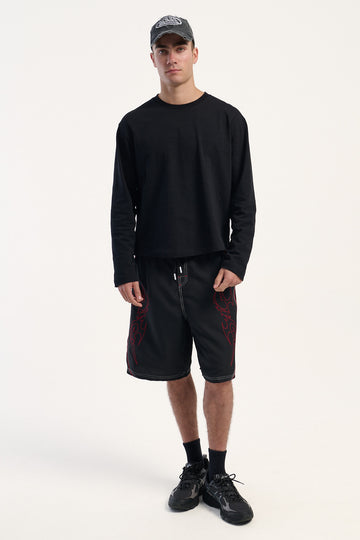 Neovision Ravage Elastic Waist Boardshort Black/White
