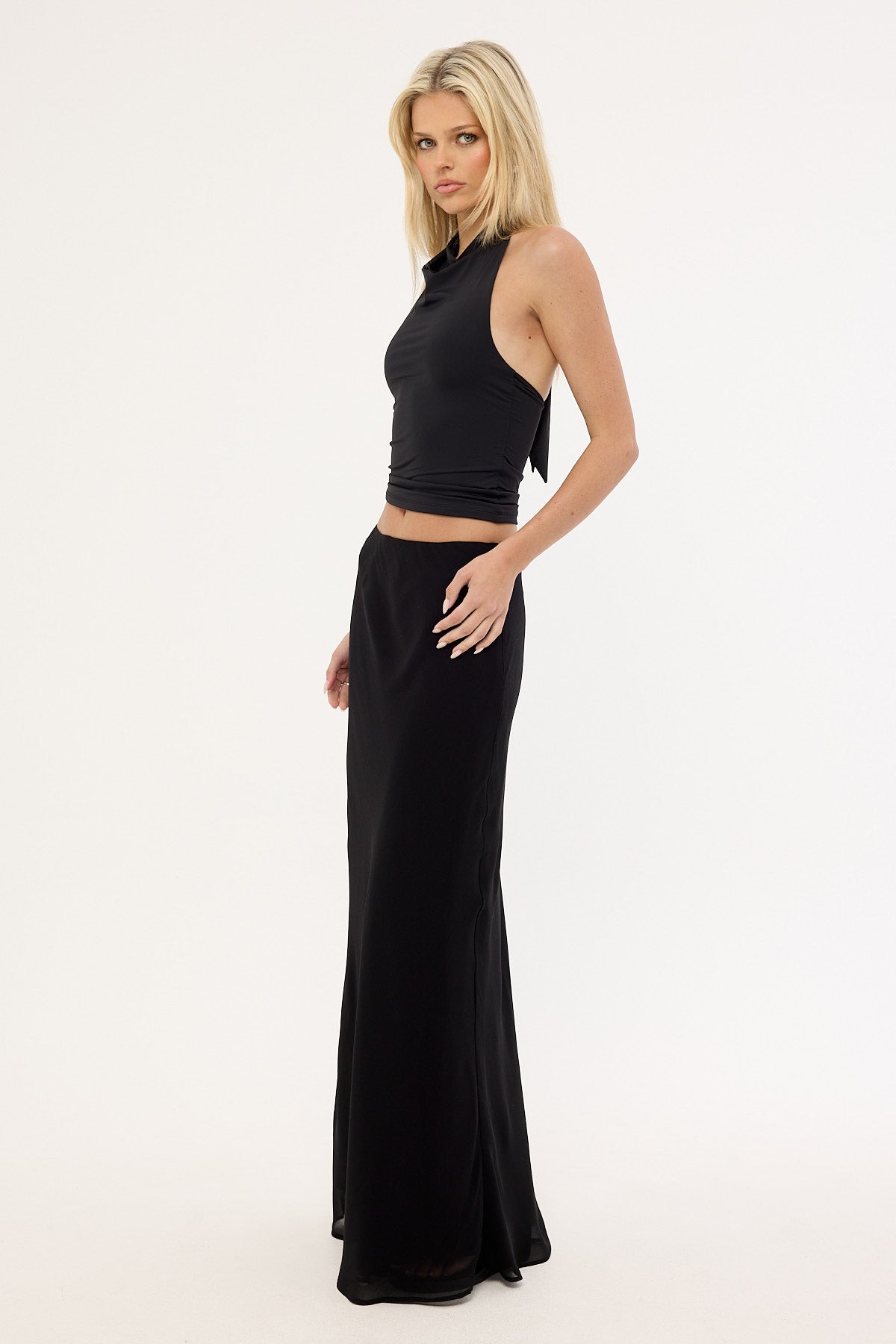 slim fit dress slacks Amelia Full Maxi Skirt by Morning Lavender main image 0
