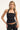 Luck & Trouble Sandler Ruched Halter Top Black