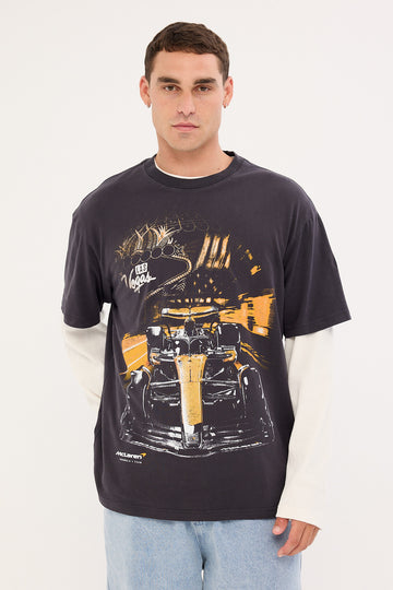 Mitchell & Ness McLaren Vegas 2025 Tee Washed Black