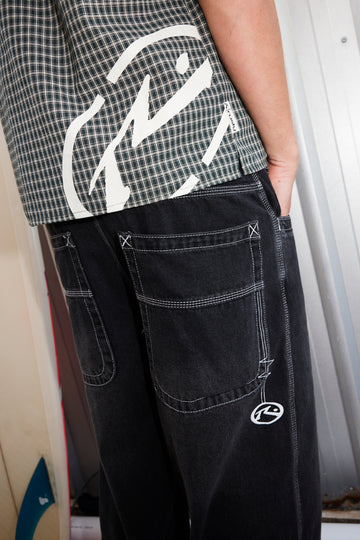 Rusty Boneyard 2.0 Cacoon Jean Blasted Black Out