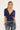 Motel Vernia Plunge Batwing Top Cupro Navy