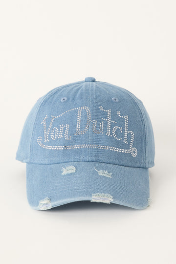 Von Dutch VON DUTCH SIGNATURE DISTRESSED DENIM DAD CAP Denim Distressed