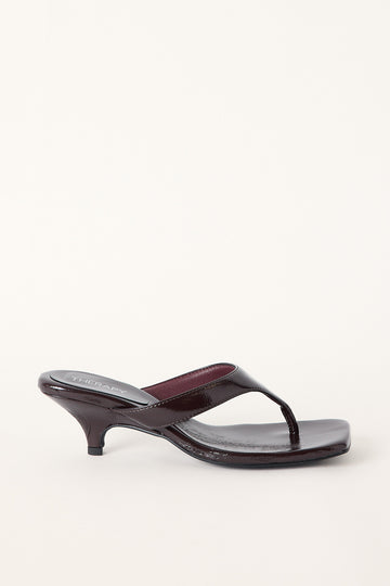 Therapy North Thong Heel Port Crinkled Patent