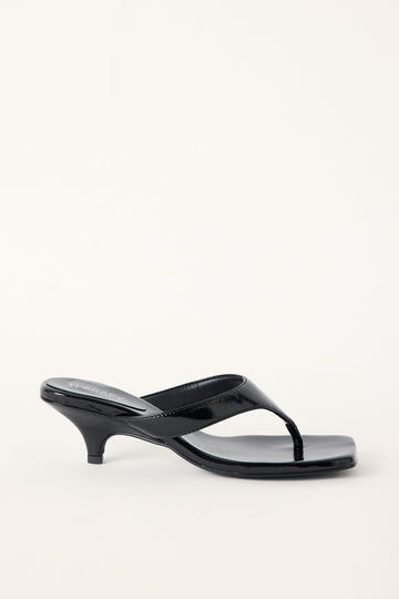 Therapy North Thong Heel Black Patent