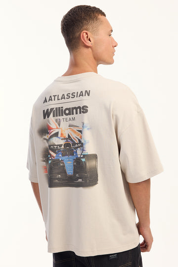 Mitchell & Ness Williams Racing Union Jack Tee Cream
