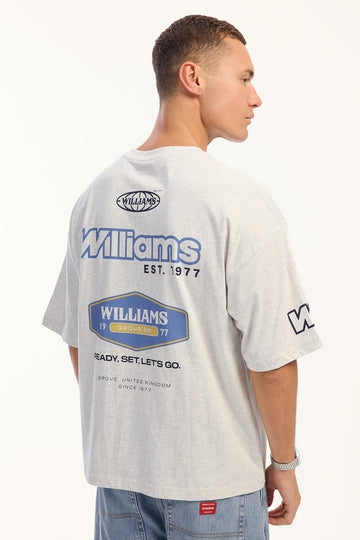Mitchell & Ness Williams Racing Crown Tee Silver Marle