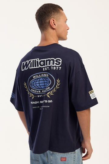 Mitchell & Ness Williams Racing Vintage Tee Navy Ink