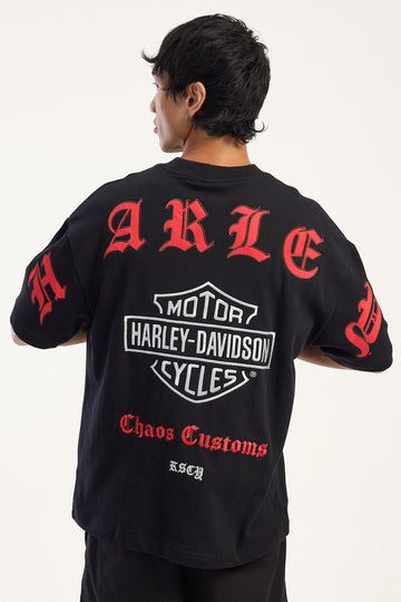 Kiss Chacey KSCY x Harley Davidson Rev Loopback Street Tee Black