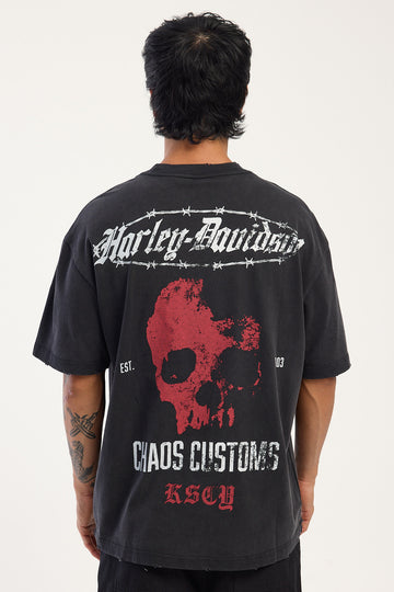 Kiss Chacey KSCY x Harley Davidson Intake Street Tee Black