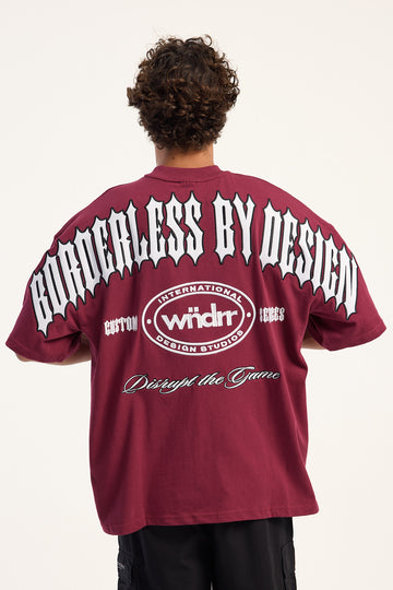 Wndrr Rzn Heavy Weight Tee Blood Red