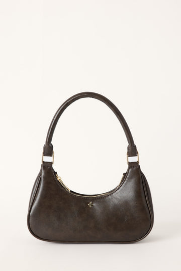 Peta + Jain Violet Shoulder Bag Choc PU