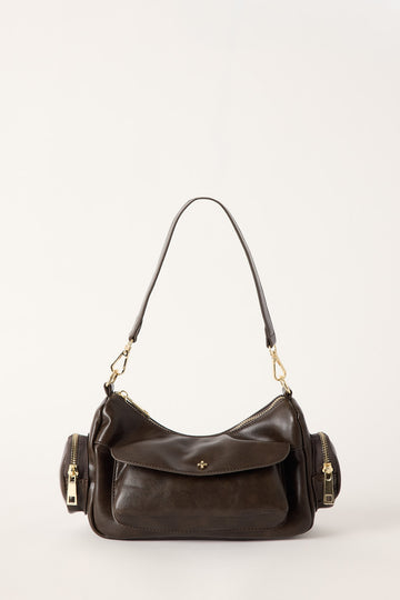 Peta + Jain Replay Small Pocket Shoulder Bag Brown