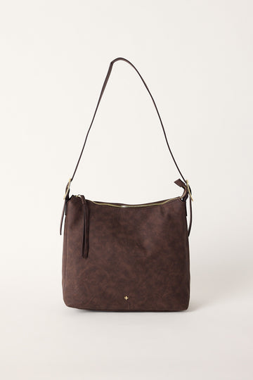 Peta + Jain Lucia Slouch Bucket Bag CHOC SUEDE