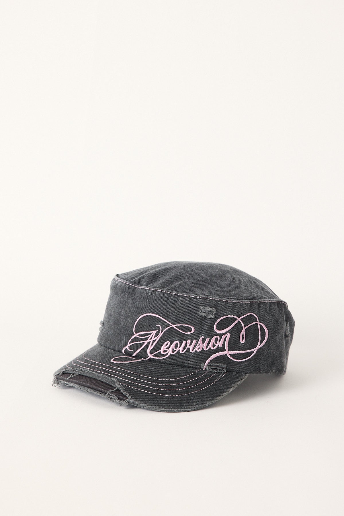 Neovision Script Neovision Script Distressed Cadet Cap Washed Black – Universal Store