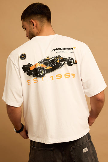 Mitchell & Ness McLaren Tailgate Boxy Tee White