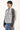 Thrills Outcast Panel Oversize Box Crop Quarter Zip Polar Fleece Glacier Grey