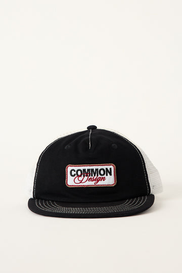 Common Need Compose Trucker Cap Washed Black/Off White