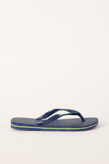 Havaianas Unisex Brazil Logo Top Thong Navy Blue