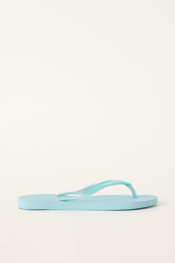 Havaianas Womens Slim Metallic Thong Macelo Blue