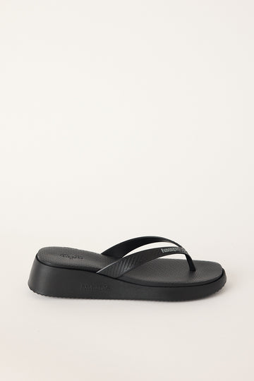 Havaianas Womens High Platform II Thong Black