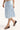 Perfect Stranger Matilda Satin Lace Midi Skirt Blue/White