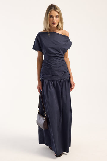 Perfect Stranger Fleur Gathered Maxi Dress Ink