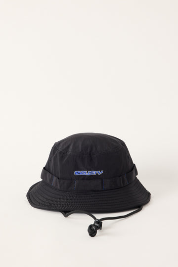 Rusty STRINGER BUCKET HAT BLACK Black