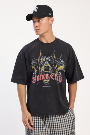 Billy Bones Club All Bark Tee Washed Black