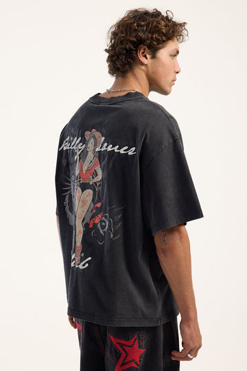 Billy Bones Club Pin Up Tee Washed Black