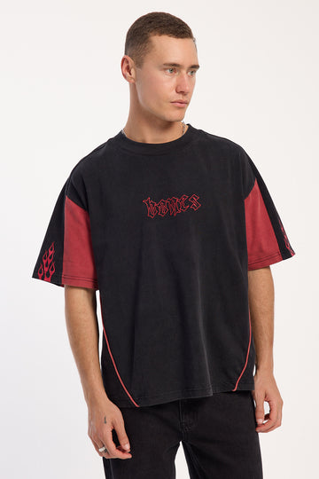 Billy Bones Club 90's Steeze Panel Tee Black/Red