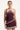 Perfect Stranger Valetta Stripe Mini Skirt Burgundy Print