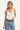 L&t Tara V Neck Racer Tank White