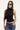 L&t Carolyn Mock Neck Tank Black