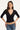 L&t Claudia 3/4 Sleeve Top Black