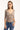 L&t Claudia 3/4 Sleeve V Neck Top Taupe