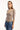 L&t Claudia 3/4 Sleeve V Neck Top Taupe