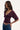 Luck & Trouble Suri V Neck T-shirt Plum