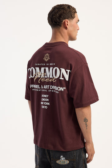 Common Need Ledger Heavyweight Easy Tee Merlot