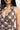 Luck & Trouble Rocco Halter Wrap Check Mini Dress Brown Check