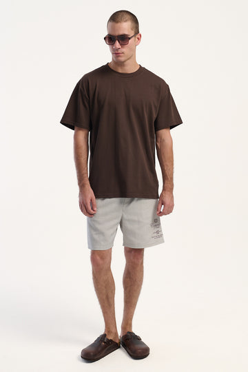Common Need Relay Elastic Waist Short Oat Stripe
