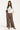Luck & Trouble Cadence Mid Rise Wide Leg Pant Brown Pin Stripe