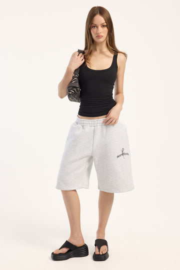 Neovision Rosebud Fleece Track Short Grey Marle