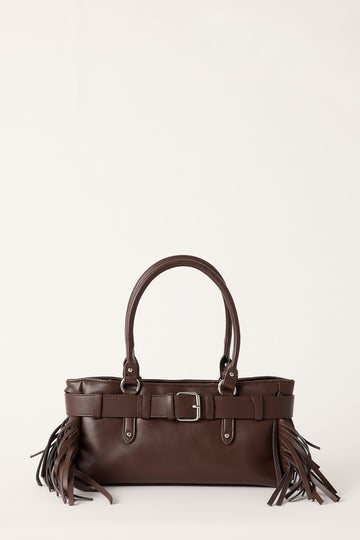 Luck + Trouble Indie Fringe Shoulder Bag Brown