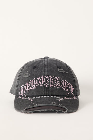 Neovision Corrode Distressed Dad Cap Washed Black
