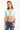 Luck + Trouble Camille V Neck 3/4 Sleeve Top Aqua