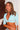Luck + Trouble Camille V Neck 3/4 Sleeve Top Aqua