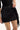 Token Fringing Velvet Scarf Black